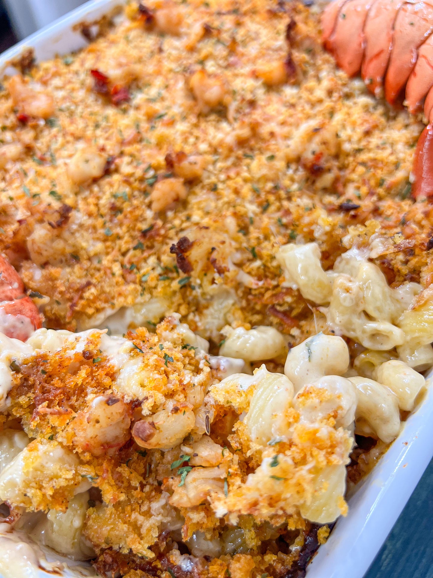 Panko Crust Lobster Mac and Cheese